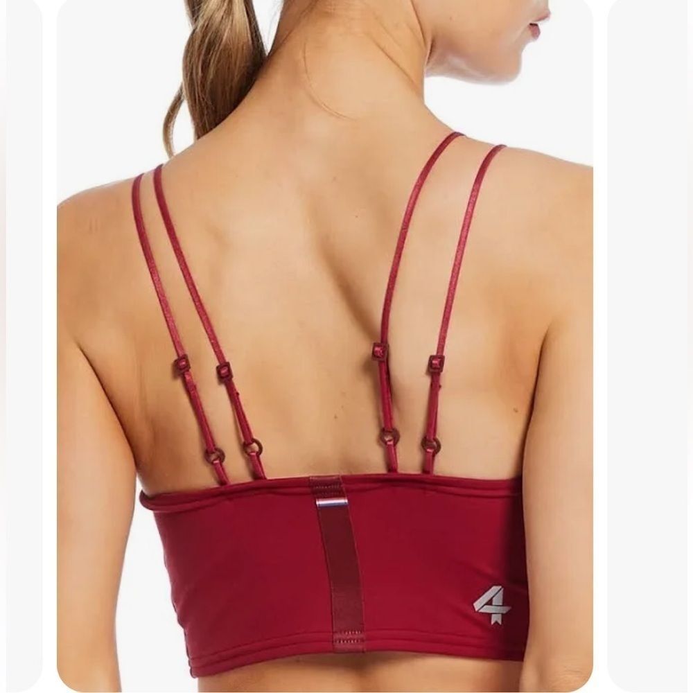 Fourlaps Poise Longline Sports Bra in Red Velvet Size Medium NWT